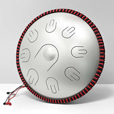 HLURU TAH9-14 SILVER - Mini Handpan Series 9 Notalı 14" Silver Taşınabilir Handpan
